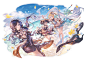 μ's Third Years, 5 Star Art from Granblue Fantasy