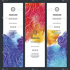 彩色飞溅的横幅