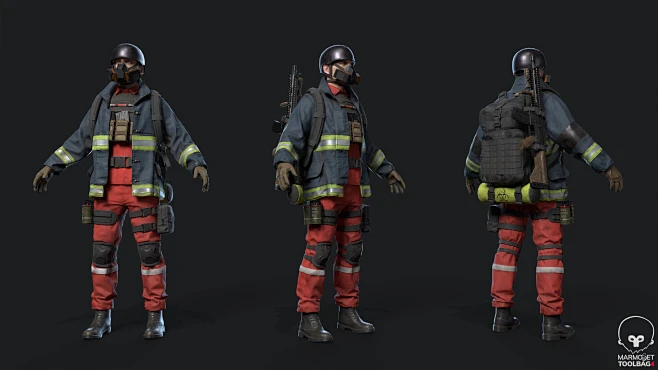Fireman model图片_偏写实模型图片素材-花瓣网