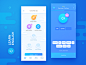 Learn English purple gradient colorful clean icon words courses xd iphone x exercises course ux education blue game interface ios design ui app