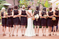 black lace bridesmaid dresses