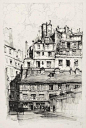 Rue de l'Abbaye, Paris by Samuel Chamberlain: 