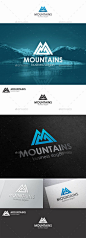 Mountains Logo Monogram M Letter  – Mountains Peak Logo Template. Is a clean, professional and elegant logos suitable for nature & mountain business like an adventure sports company, a mountain brand, a natural line of products, hotels & resorts o