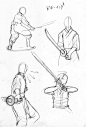 《绘画干货！关于日本剑道挥刀、拔刀等动态参考！转需！》
