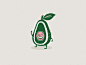 Dudes Stoked brand identity stoked smile mascot character illustration avocado
