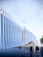 Inspired by a pleated skirt, this concept concert house has a connection with fashion! - Yanko Design : Munich’s eastern neighborhood of Weksviertel, near the Ostbahnhof train station, has always been an extremely industrial area, corporate in origin. The