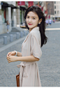 章若楠同款气质连衣裙女2020春夏新款超仙的小众中长裙女夏闺蜜裙-淘宝网
