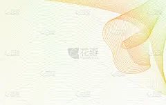 浅橙色、绿色线条艺术抽象图案。扭曲的网，弯弯曲曲的曲线。水印的设计。向量连结环。为支票，票，代金券，