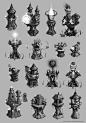 Tower designs (Concept art) : A selection of tower designs made for a game I worked on.