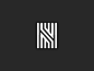 Letter N Logo monogram line design letter maze parallel thin initial linear n logo