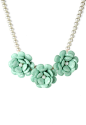 Mint Green Flower Pearl Necklace. #mintobsessed