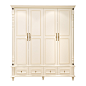 美式大衣柜 白色四门衣柜 储物柜木质实木平开门衣橱卧室家具组合-淘宝网