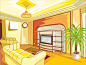 The Yellow Room freelance illustration room vector yellow