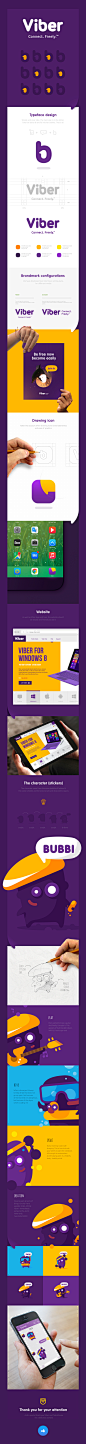 Viber Brand Identity and not only on Behance