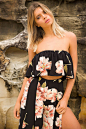 STAYCATION TOP - Black/Orange Floral - SHOP NEW