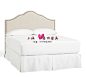 美式实木软包 小户型婚床1.8米 亚麻布床 简约双人床 靠背床头-淘宝网