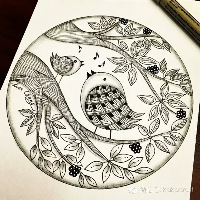 黑白线描装饰画