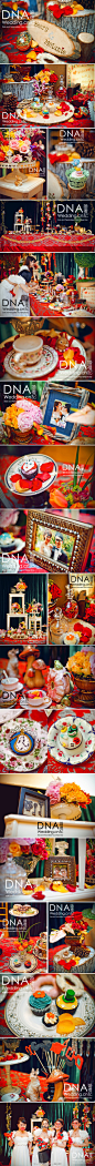 #DNA's Design# #My Wonderland# #DNA's Dessert Table# 你的爱丽丝，我的梦游仙境。 爱丽丝花园下午茶点心桌细节图。点心和布置是融为一体的，餐前餐后都要美丽着。照片由@AnnieBobPhotography 细心拍摄。@DNAWedding--Apple @DNA婚礼記-Danny