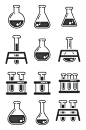 实验室烧瓶试管架矢量免扣元素