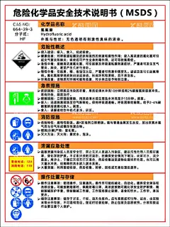 氢氟酸MSDS安全技术说明  - 源文件下载【酷图网】氢氟酸,危险化学品,安全技术,说明书,MSDS,安全标识标志,应急处理,告知牌警示牌,海报设计