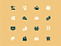 Smoooth ~ Specialty Delivery Icons  chunky delivery food icon iconography icons landmarks parks playful round shop smooth