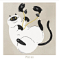 插画师 Kawamu 笔下的猫咪