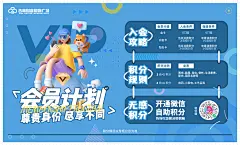会员计划活动海报横版