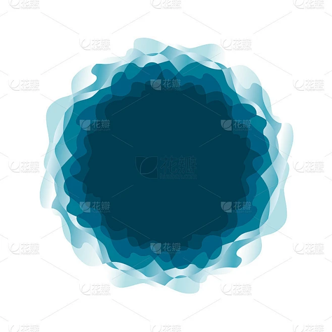 圆框海浪图案。图片_其他图片图片素材-花瓣网