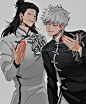#咒术回战#  这个太太的画风酷炫有帅气哦，帅帅帅帅帅！

twi:yappdoll ​​​​