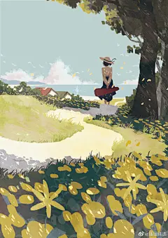 夏日的生活片段插画，生活永远是创作灵感最丰富的源泉，每一幅画都充满了生活的美好气息～惬意且治愈，让人感受到了画中的美好氛围来自插画师joze_phine_#画里的故事##插画分享# ​​​​