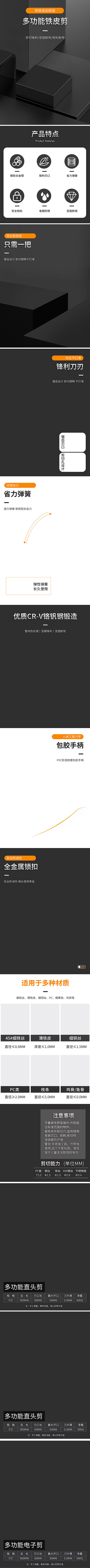 高级灰 简约大气 美发刀剪套装 办公剪刀...