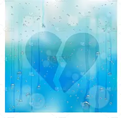 动物手,湿,浪漫,模板,窗户,夏天,绘制,心碎,沟通,爱