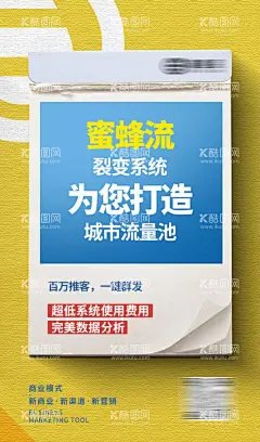 商家流量池创意海报  - 源文件下载【酷图网】海报,创意,营销,日历,