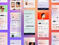 BookMe App timing spa fashion branding gradient clean ux art illustration bright design ui promo master services beauty calendar wallet booking app