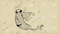 女孩 鱼 童话故事 绘画 幻想 画画 卡通片