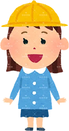 一幅戴着黄色帽子、穿着浅蓝色校服的可爱幼儿园女孩正面 全身照 小学生 幼儿 幼儿园 孩子 儿童 插画 免扣 素材 手绘 png