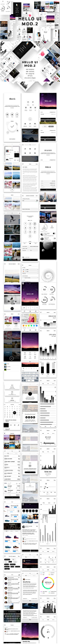 #UI设计# #APP模版#
小众轻奢社交媒体电子商务 APP UI 套件 Hello UI Kit Mod. 2 