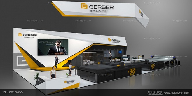 GERBER品牌展台展览展示设计3d模型