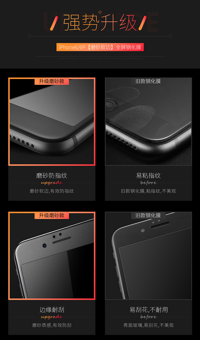 锐舞iPhone6plus钢化膜6s苹果...
