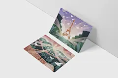 城市名片平面插画设计作品-设计人才灵活用工-设计DNA