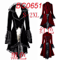 2018外贸欧美wish新款长袖收腰蕾丝拼接女士制服燕尾服外套BC0651