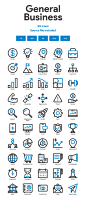 50个办公业务工程项目线性符号插图插画icon图标图案模板设计素材