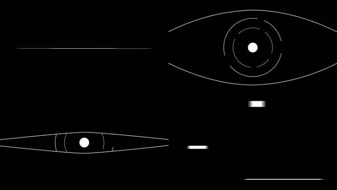 黑白眼睛线条抽象素材