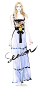 #jjseason插画# #时尚##插画# ------  Gucci Resort 2016重回纽约，70年代复古风，小清新学院风。新创意总监Alessandro Michele完全颠覆了以往Gucci的风格。 