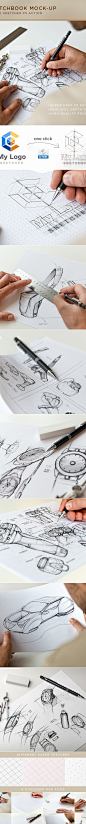 【手绘欣赏】手绘场景 以后就这样拍 Sketchbook Mock-Up Branding by Matt SEIBERT