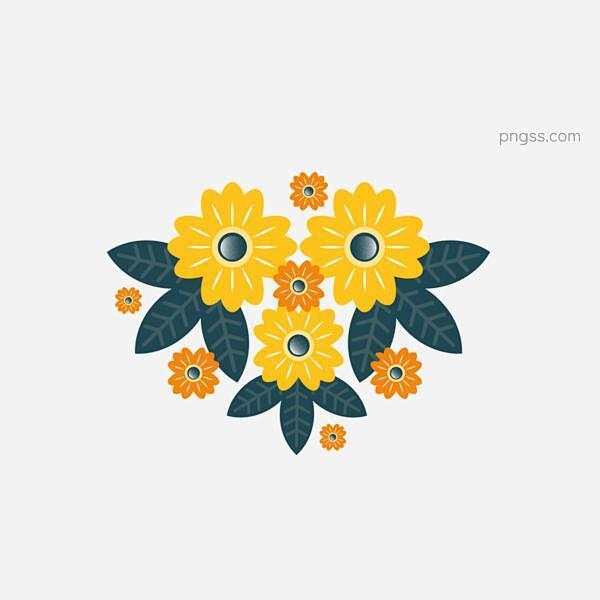 矢量卡通小菊花装饰插画图片大小2000x...