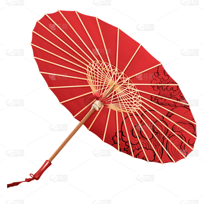 中国风-红色传统油纸伞