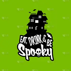 怪异,字体,可爱的,请柬,十月,偏好,设计,问候,复古