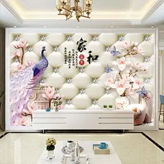 3d立体电视背景墙纸简约现代壁纸家用8D客厅装饰影视墙布软包壁画-淘宝网