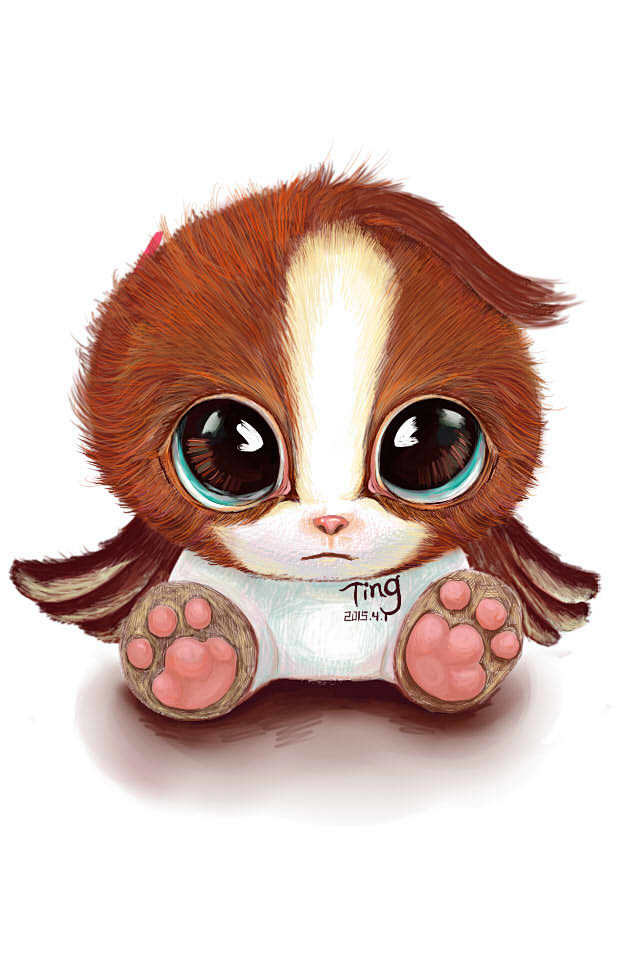 萌宠卡通形象大眼萌物粉沫亭亭